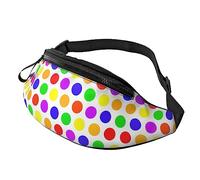 Hermosa riñonera de lunares para correr, senderismo, viajes, entrenamiento, pasear al perro, deportes, pesca, riñonera, Black, Talla única