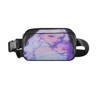 Hermosa riñonera negra elegante para mujeres, hombres y adolescentes, multiusos, para correr, con correa ajustable para viajes, compras, correr, hermosas niñas, negro, 1 talla, Beautiful Girls Black