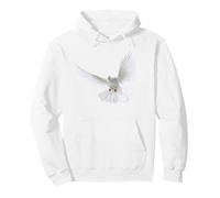 Hermosa Silueta de Foto de Paloma Blanca pacífica voladora Sudadera con Capucha