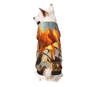 Hermosa sudadera con capucha para perros pequeños con estampado de girasol, sudadera suave y transpirable, fácil de llevar para invierno y otoño, abrigo con capucha para clima frío