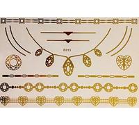 Hermosa una vez Flash adhesivas Metallic Tattoo Oro para brazos, piernas, dedos, cuerpo ideal para playa Discoteca Fiesta de Boda Fasching E13