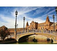 Hermosa Vista De Sevilla España Pintura Por Números Diy Kit De Pintura Al Óleo De Lienzo Único Pintura Digital