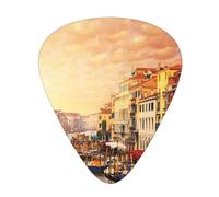 Hermosa vista del canal de Venecia Premium Púas de Guitarra Eléctrica Bajo, Púas de Guitarra para una Experiencia Musical