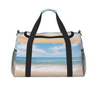 Hermosa vista del mar 3, equipaje de mano para mujeres y hombres, bolsa cruzada de fin de semana para yoga, viajes, imprescindible, Negro -, Talla única