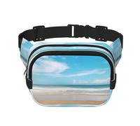 Hermosa vista del sea1 Print - Riñonera cruzada para mujer, para viajar, correr, Negro -, Talla única