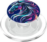 Hermosa y Vibrante Obra de Arte con Cabeza de Caballo. PopSockets PopGrip para MagSafe