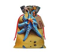 Hermosas bolsas de artículos festivos y elegantes con estampado de estrellas de mar, reutilizables para todas tus necesidades de regalo para cada ocasión
