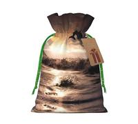 Hermosas bolsas de cordón con estampado de delfín, bolsas de aperitivos, bolsas de almacenamiento para envolver regalos, decoraciones de fiesta