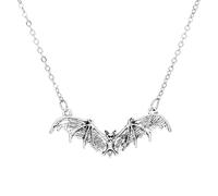 Hermosas cadenas para mujer, Halloween, estilo gótico, murciélago, colgante de clavícula, cadena para hombres y mujeres, collar de calle, tendencia de seguridad para remolque, caravana, talla única
