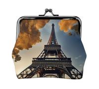 Hermosas carteras de la Torre Eiffel de París para mujer, monedero para mujer, cartera pequeña para mujer, adecuada para mujeres, elegante y personalizada, color negro, talla única, Art Deco, Black,