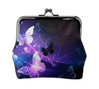 Hermosas carteras pequeñas de mariposa brillante para mujer, carteras para mujer, monedero para mujer, cartera pequeña para mujer, bolsa de maquillaje pequeña para bolso, Black, Talla única,