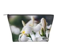 Hermosas Flores Blancas de Frangipani Wake Plumeria, Bolsa de artículos de tocador Bolsa de Maquillaje Bolsa de cosméticos Bolsa de artículos de tocador de Viaje portátil