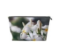 Hermosas Flores Blancas de Frangipani Wake Plumeria, Bolsa de artículos de tocador Bolsa de Maquillaje Bolsa de cosméticos Bolsa de artículos de tocador de Viaje portátil