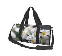 Hermosas Flores Blancas de Frangipani Wake Plumeria, Bolsa de Viaje de Gran Capacidad, Bolso Redondo, Bolsa de Viaje Deportiva, Bolsa de Mano, Bolsa de Fitness