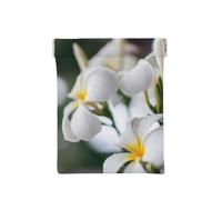 Hermosas Flores Blancas de Frangipani Wake Plumeria, Squeeze Top Wallet Bolsa de Almacenamiento para Mujer Monedero pequeño Bolsa de Cambio
