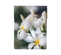 Hermosas Flores de Plumeria Frangipani Blancas,Funda de Cuero PU para portátil, Funda para portátil, Funda para portátil, maletín para Tableta