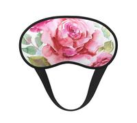 Hermosas flores de rosa rosa, flor floral, Cubiertas oculares completas, antifaces para dormir que bloquean la luz, orejeras opacas para dormir