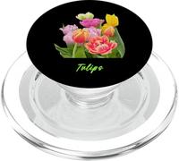 Hermosas Flores de Tulipanes Rosados, morados, Amarillos, Blancos florecen PopSockets PopGrip para MagSafe