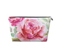 Hermosas Flores Rosa Flor Rosa Floral, Bolsa de artículos de tocador Bolsa de Maquillaje Bolsa de cosméticos Bolsa de artículos de tocador de Viaje portátil