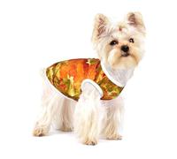Hermosas Hojas de otoño,Camiseta de algodón sin Mangas para Mascotas, Chaleco Transpirable, Suave y elástico para Cachorros,M