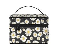 Hermosas Margaritas Blancas, Bolsa de Maquillaje Bolsa de cosméticos Bolsa de Aseo de Viaje portátil Estuche para lápices