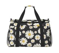 Hermosas Margaritas Blancas,Bolsas Deportivas, Bolsos de Viaje Deportivos Cruzados de Mano, Bolsas de Viaje de Gran Capacidad para Mujeres y Hombres.