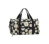 Hermosas Margaritas Blancas,Bolso Deportivo Bandolera de Mano, Bolsa de Deporte, Bolsa de Viaje de Gran Capacidad para Mujeres y Hombres.