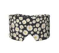 Hermosas margaritas blancas,Máscara para ojos con bloqueo de luz y protección ocular completa para dormir, orejeras y ojos.