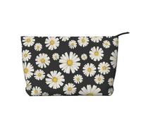 Hermosas Margaritas Blancas,Neceser de Pana, Neceser de Maquillaje portátil, Neceser de Viaje