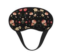 Hermosas máscaras de dormir florales para otoño, cubierta de ojos sedosa, satén suave, correa elástica, sombra de ojos para mujeres y hombres