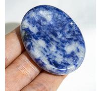 Hermosas piedras de cristal para el hogar, siete olvídate de la preocupación, piedras para el pulgar, azul