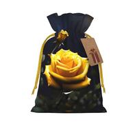 Hermosas rosas amarillas con cordón para regalo, bolsas M para vacaciones, bolsas de golosinas, bolsas de regalo de Navidad
