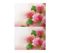 Hermosas Rosas Rosadas, Rompecabezas de 1000 Piezas, Rompecabezas de Madera para Toda la Familia, decoración de Pared para Adultos y Adolescentes.