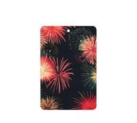 Hermosas tarjetas ambientadoras de coche con impresión de fuegos artificiales, 10 hojas colgantes perfumadas para coche