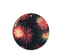 Hermosas tarjetas ambientadoras de coche con impresión de fuegos artificiales, 10 hojas colgantes perfumadas para coche