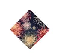 Hermosas tarjetas ambientadoras de coche con impresión de fuegos artificiales, 10 hojas colgantes perfumadas para coche