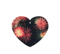 Hermosas tarjetas ambientadoras de coche con impresión de fuegos artificiales, 10 hojas colgantes perfumadas para coche