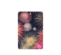 Hermosas tarjetas ambientadoras de coche con impresión de fuegos artificiales, 10 hojas colgantes perfumadas para coche