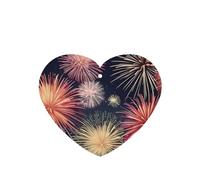 Hermosas tarjetas ambientadoras de coche con impresión de fuegos artificiales, 10 hojas colgantes perfumadas para coche