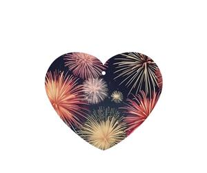 Hermosas tarjetas ambientadoras de coche con impresión de fuegos artificiales, 10 hojas colgantes perfumadas para coche