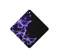 Hermosas tarjetas ambientadoras para coche, con estampado de mariposas moradas, para baño, con cuerda, 10 unidades