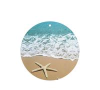 Hermosas tarjetas de ambientador de coche con estampado de estrella de mar en la playa, 10 hojas perfumadas para colgar