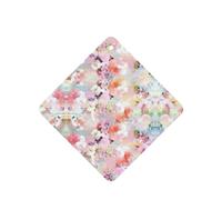 Hermosas tarjetas de ambientador de coche con estampado de flores rosas, 10 hojas colgantes perfumadas para coche