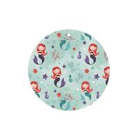 Hermosas tarjetas de ambientador de coche con estampado de sirena, 10 hojas perfumadas para colgar
