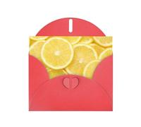 Hermosas tarjetas de felicitación con estampado de limón amarillo, sobres incluidos, tarjetas de felicitación en blanco para bodas, eventos, cumpleaños