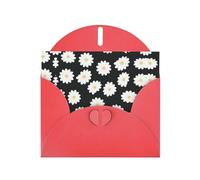 Hermosas tarjetas de felicitación impresas de margaritas blancas, sobres incluidos, tarjetas de felicitación en blanco para bodas, eventos, cumpleaños