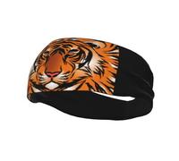 Hermosas y magníficas diademas con cabeza de tigre para hombre y mujer, antideslizantes, absorbentes, para gimnasio, baloncesto, yoga.
