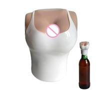 Hermoso abridor de botellas automático con forma modelo, diseño elegante, negro/, abridorS latas cerveza, abridor botellas magnético con tapa, portátil para viajes y aventuras al air