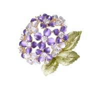 Hermoso accesorio de flores de aleación brillante, broche de moda, joyería adecuada para regalar o para tu propia colección