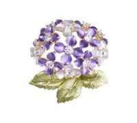 Hermoso accesorio de flores de aleación brillante, broche de moda, joyería adecuada para regalar o para tu propia colección